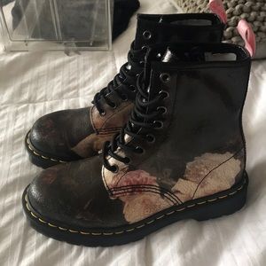 1460 power floral leather boot